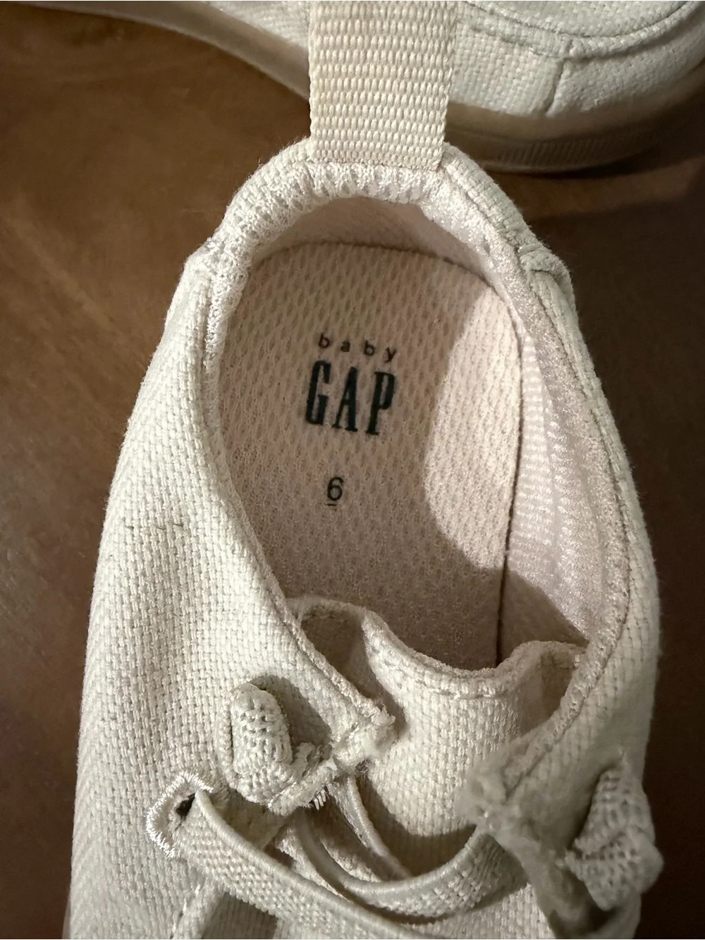 Gap Kids Cream Canvas Slip-On Shoes